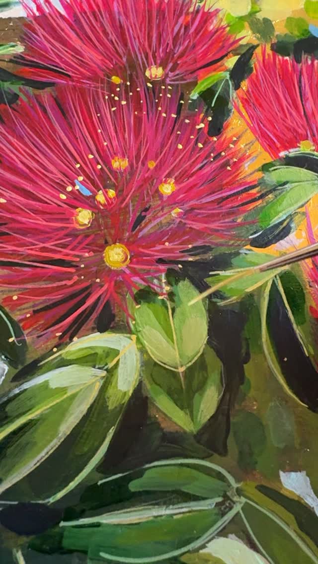 Available for Xmas!
Another hour and I’m done! Planning the next one as we speak! This month is about finding joy in painting and mixed media art. #pohutakawa on collage gold leaf and wallpaper on board.
If you’re stuck for gift ideas, vouchers are cool for the #littleredcabooseartgallery or a gift of a workshop, bring a friend or family member, all at my studio in #orepuki #gemstonebeach
Sold a couple moss last night so 2026 workshops filling up!
https://www.andreasextonartist.com/events-workshops