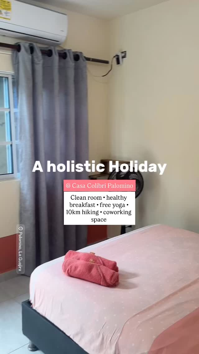✨Unas vacaciones holísticas en Casa Colibri Palomino✨
Despierta en una habitación tranquila y limpia… disfruta de un desayuno saludable… empieza el día con una sesión de yoga gratuita… explora la naturaleza en nuestra caminata semanal de 10 km… y mantente productivo en nuestro acogedor espacio de coworking si necesitas trabajar a distancia.
🌿💛Una estancia diseñada para nutrir tu cuerpo, mente y espíritu.
✨ A Holistic Holiday at Casa Colibri Palomino ✨
Wake up in a peaceful, clean room… enjoy a healthy breakfast… stretch into your day with free yoga… explore nature on our weekly 10km hike… and stay productive in our cozy coworking space if you need to work remotely.
🌿💛A stay designed to nourish your body, mind, and spirit.
🙋NO dudes en contactarnos.
📱(+57) 3017625585
#HolisticHoliday
#CasaColibriPalomino
#WellnessRetreat
#palominoguajira
#MindBodySoul
#HealthyGetaway
#ColombiaTravel
#PalominoLife
#YogaRetreat
#NatureEscape
#SustainableTravel
#DigitalNomadLife
#WellbeingJourney
#TravelMindfully
#BeachAndJungle
#VacacionesHolísticas
#fastinternet
#RetiroDeBienestar
#AlojamientoEco
#CuerpoMenteAlma
#EscapadaSaludable
#ViajaPorColombia
#VidaEnPalomino
#RetiroDeYoga
#EscapadaNatural
#ViajeSostenible
#VidaNómadaDigital
#RutaDeBienestar
#ViajarConsciente
#SelvaYMar