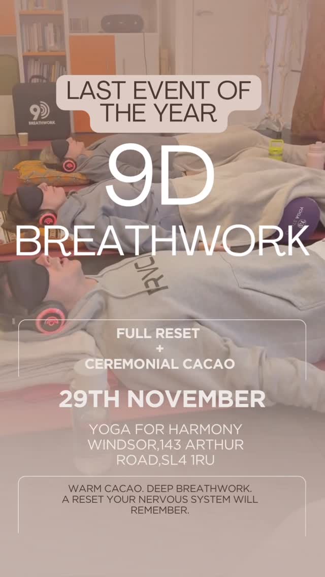 Last session of the year.
A chance to slow down, release, and reset as we transition into winter. ❄️
On 29 November at 12:00, I’m hosting a 9D Breathwork – Full Reset session, now paired with ceremonial cacao to support your nervous system in the most gentle, grounding way.
A multidimensional breathwork experience designed to help you let go, find balance, and feel lighter again.
Your Full Reset is waiting.
And this time… we begin with cacao.
Why?
Because cacao softens the edges of the nervous system, warms the heart, and invites your body into safety before the breathwork even starts.
Cacao opens the door.
Breathwork walks you through it.
Together, they create the deepest reset of the year.
✨ Release emotional and physical heaviness
✨ Restore balance and nervous system regulation
✨ Reconnect with clarity, softness, and inner direction
✨ Prepare your whole being for winter’s slower season
2-for-1 invitation — because we’re meant to heal together, not in isolation.
29 November • 12:00
Location: Yoga for Harmony, WINDSOR
Spaces are limited.
Link in bio to book your spot.
www.innatelayers.com
#9DBreathwork #BreathworkJourney #FullReset #CeremonialCacao #CacaoCeremony #NervousSystemHealing #SomaticHealing #EmotionalHealing #HealingJourney #TraumaRelease #EmbodiedHealing #NervousSystemReset #WinterReset #EndOfYearReset #HealingTogether #InnerWork #HeartOpening #EnergyHealing #ReturnToSelf #InnateLayers #WellbeingJourney #HolisticWellness #MindBodyConnection #SpiritualAwakening #SelfCareJourney #ConsciousLiving #CommunityHealing