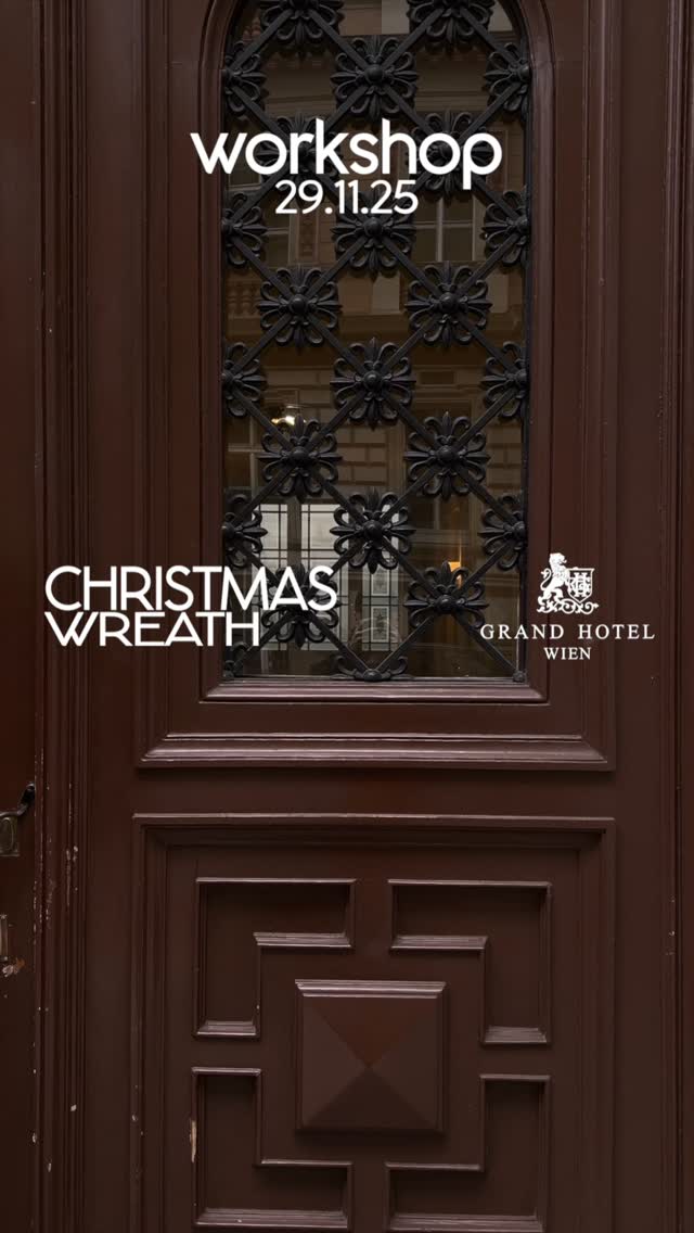 FIORI Christmas Wreath Workshop at Grand Hotel Wien 🎄✨
This year, we are hosting our exclusive Christmas wreath workshop only once — in collaboration with the legendary Grand Hotel Wien.
📅 November 29
🕐 1 PM – 3 PM
📍 4th floor, Grand Hotel Wien
Enjoy an elegant coffee break ☕️ by Grand Hotel Wien, a glass of champagne 🥂, and craft your beautifully handcrafted Christmas wreath 🎀.
Seats are very limited.
Reserve your spot now and experience the magic of the season ✨