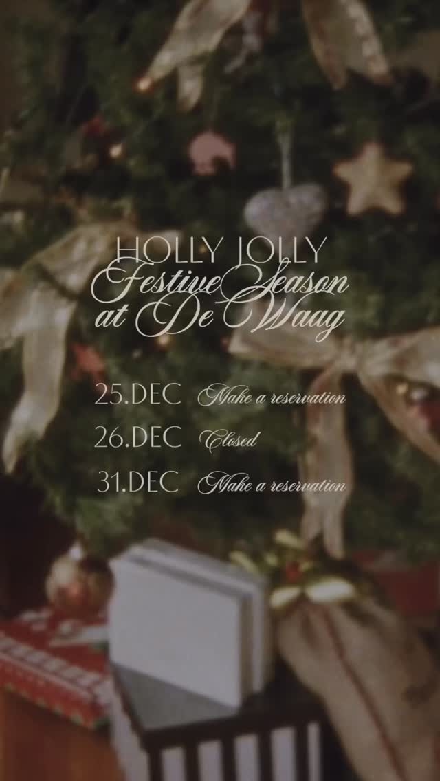 ✨ Festive Season Announcement ✨
We will be open on December 25th and December 31st!
Make your reservation now and celebrate the season with us! 🎄🥂
P.S: We will remain closed on December 26th.
✨ Feestdagen Aankondiging ✨
Wij zijn open op 25 december en 31 december!
Reserveer nu en vier de feestdagen samen met ons! 🎄🥂
P.S.: Wij blijven gesloten op 26 december.
#delft #waag #historical #hotspotdelft #christmas #newyear #festive
