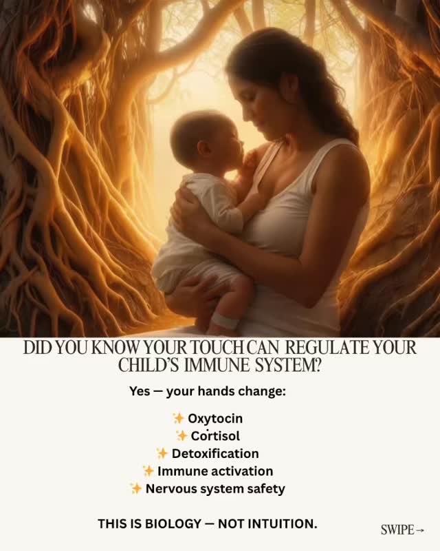 Did you know your touch can change your child’s immune system?
This is Part 1 of the Bonding Reflex Series — the foundation of emotional regulation, detoxification, immune activation, and reflex integration.
Touch is not just nurturing.
Touch is neurobiology.
When you understand how your hands activate:
✨ C-tactile skin receptors
✨ Spinal cord integration
✨ Vagus nerve activation
✨ Oxytocin pathways
✨ Cortisol reduction
✨ Immune + detox pathways
…you start to see why children detox better, sleep deeper, and connect more after the right touch.
This is the work I teach inside Root2Rise™ —
so mothers can lead their child’s healing with confidence and clarity.
If you’re ready to understand your child’s nervous system on a deeper level,
Root2Rise™ is the next step.
Link in bio.
#BondingReflex #ReflexIntegration #TheHelaMethod #Root2Rise
#SensoryHealing #NervousSystemHealing #ChildDevelopment
#AutismSupport #Neuroimmune #MothersOfAutisticChildren
#BrainDevelopment #ConsciousParenting #NervousSystemRegulation
#OxytocinHealing #TouchHeals #AttachmentScience #ImmuneHealing
#SomaticHealingForKids #HealingMothers #HolisticChildHealing