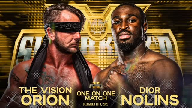 December 13th , Superkickd X. @diornolins collides with @theeorionx in what could be MOTN. Superkickd X, December 13th at the Superkickd Studio.