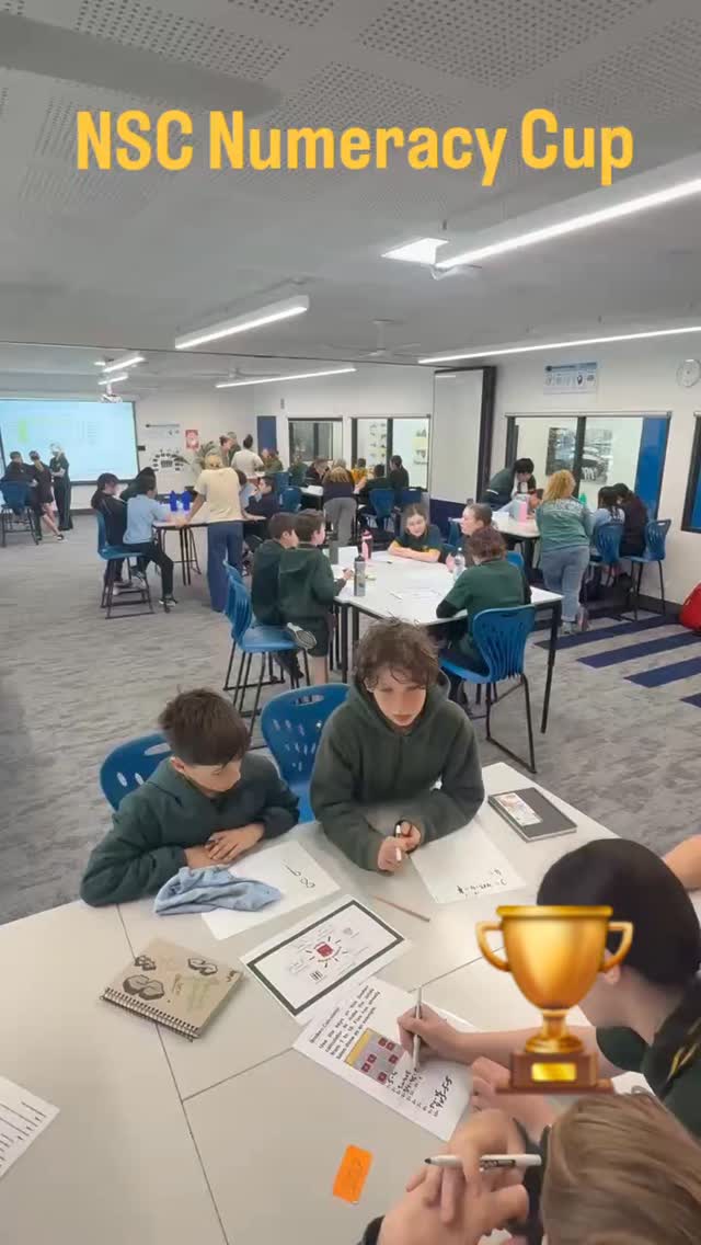 A group of Grade 5 students from Tate Street PS are battling it out in the annual Newcomb Secondary College Numeracy Cup. As reigning champs, the pressure is on! This event is a great way to build connections between feeder schools, build social networks with peers from neighbouring schools, and engage in some high quality maths.