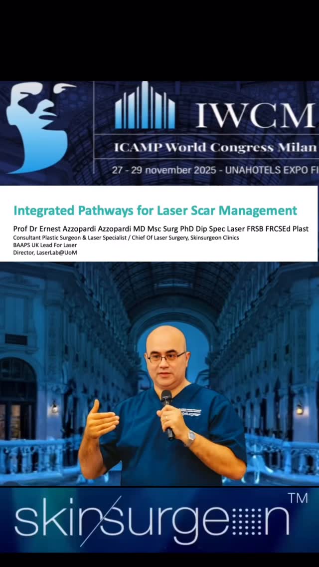 Scars don’t simply fade. With carefully timed laser pathways — backed by published evidence
—and accepted by our peers
— and decades of experience
we can make your scar disappear
This is the focus of my IWCM Milan talk.”
Learn more: 📧 info@skinsurgeon.eu
#LaserScarRevision #EvidenceBasedCare SkinHealing ErnestAzzopardi
