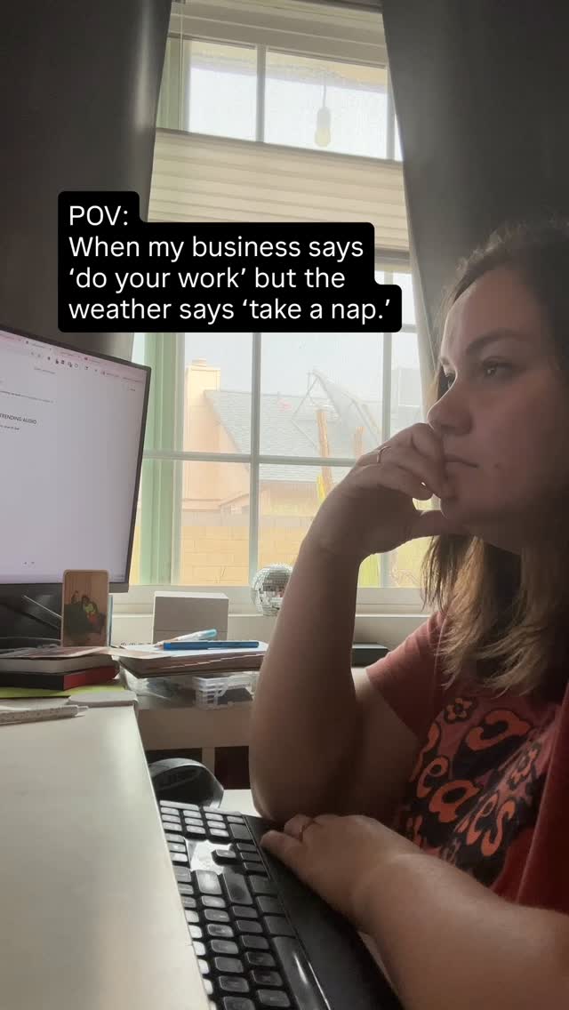 “Sorry for the delay, it’s currently raining.” ☔️😂