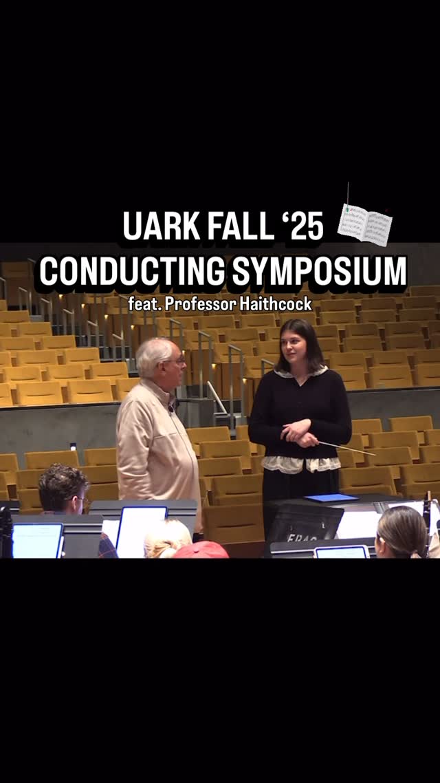 UARK Fall 2025 Conducting Symposium with the @uarkbands Wind Ensemble! This day was filled with inspiring guidance, teachings, conductors, and musicianship. It was an incredible experience to conduct for Professor Haithcock! ๐ถ