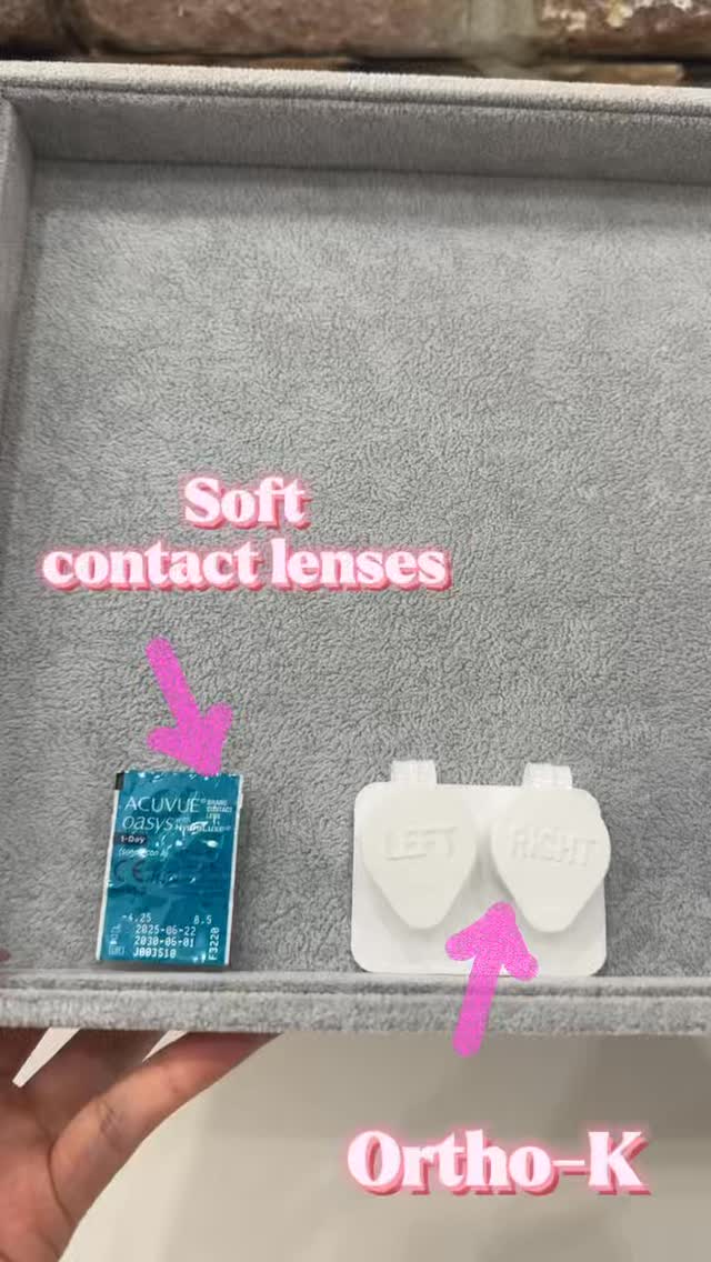 Soft contacts vs Ortho-K 👀✨
Soft lenses = bigger & flexible (yes, you can rip them 😭)
Ortho-K = smaller, colored, and hard!
Which one do you use?” #orthoknyc #orthok #brooklyn