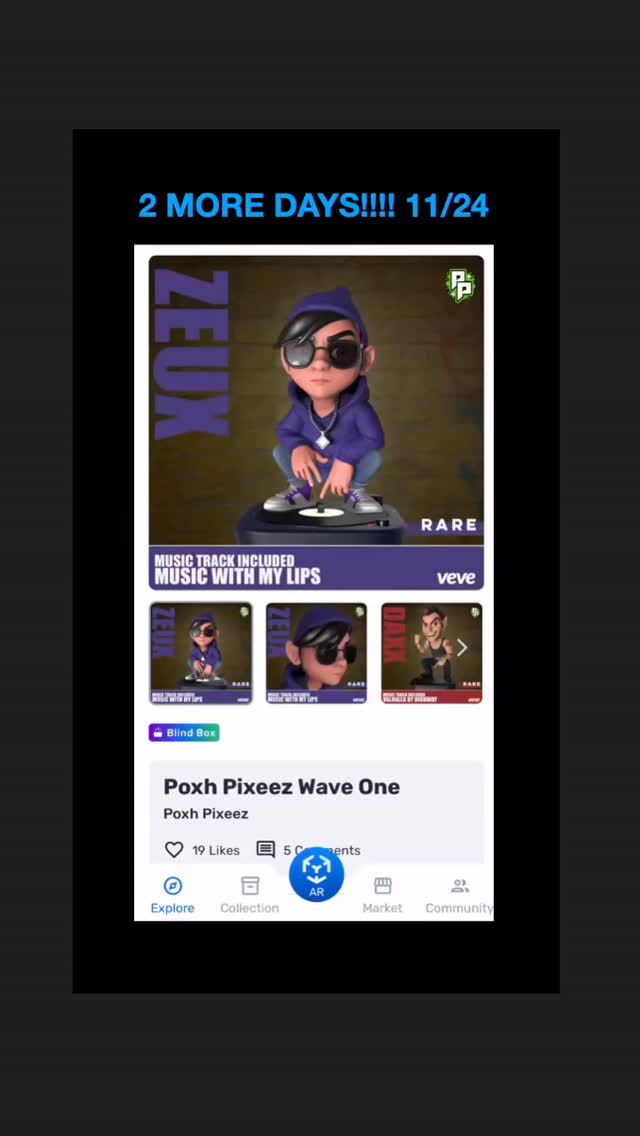 Only two more days until the Poxh Pixeez drop!!! Collectibles on VeVe drop at 11am on 11/24! Music drops on Spotify (and all streaming platforms) at midnight 11/24!
#ThePoxhPixeez #PoshPixies #NewMusic #AlbumDrop #SpotifyRelease #AppleMusic #StreamNow #MusicMagic #FantasyPop #IndieBand #MythicalMusic #VeVeCollectibles #VeVeDrop #DigitalCollectibles #3DCollectibles #VeVeCommunity #CollectThemAll #ArtMeetsMusic #FantasyCulture #PopCultureReimagined #MusicAndCollectibles #TheFutureIsPixeez #November24