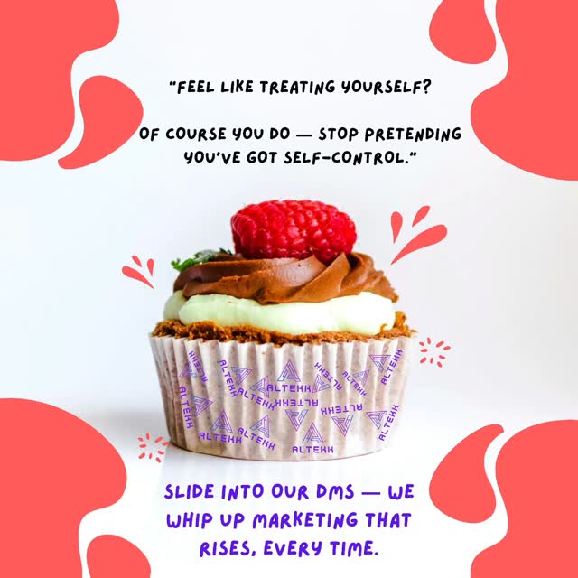 Feel like treating yourself?
Of course you do — that cupcake never stood a chance.
But while you’re here satisfying cravings, your brand is starving for real marketing.
Stop ignoring it.
DM us today — we build high-converting marketing strategies, bold branding, and viral content that leaves your competitors choking on crumbs.
Ready to grow, or still pretending not to?”
#DigitalMarketingAgency #BrandingExperts #SocialMediaGrowth #EcommerceMarketing #BusinessGrowthStrategy #ContentMarketing #CreativeAgencyUK#altekk #altekkmarketing