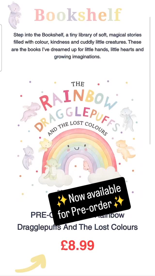 Pre-orders are open for my debut children’s book, The Rainbow Dragglepuffs and the Lost Colours! 🌈💛
Thank you so much for all the support 🫶
https://www.bryonyallmanbooks.com/product-page/pre-order-the-rainbow-dragglepuffs-and-the-lost-colours
#childrensbook #kidsbooks #picturebook
#childrensauthor #kidsbookstagram #kidlitart #picturebookillustration #readaloud #booksforkids #booklaunch #newbook #preorder