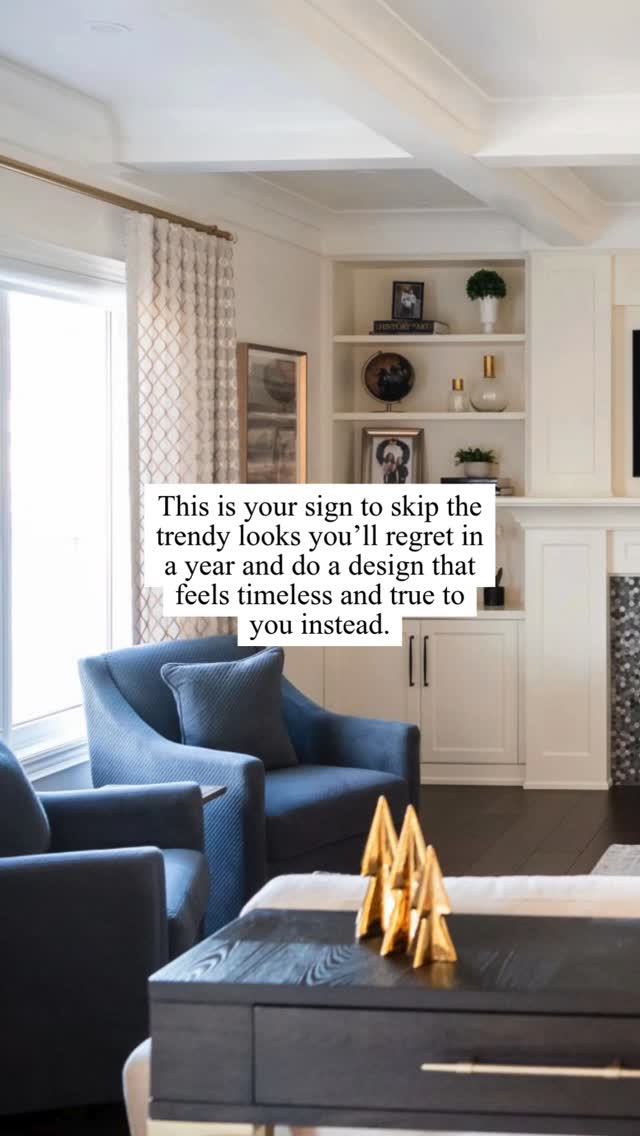 And that's the design tip I hand out the most! Timeless > Trendy
Keep following for more interior design tips!