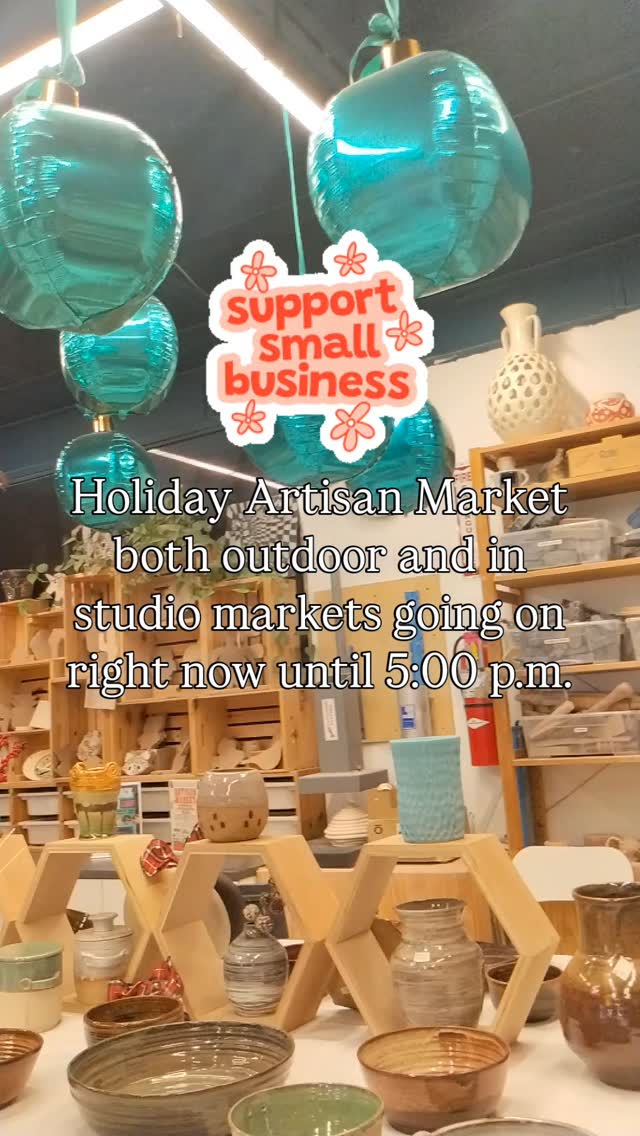 Our small business Saturday is going great come by the studio until 5:00 p.m. today for our outdoor and indoor Artisan markets.