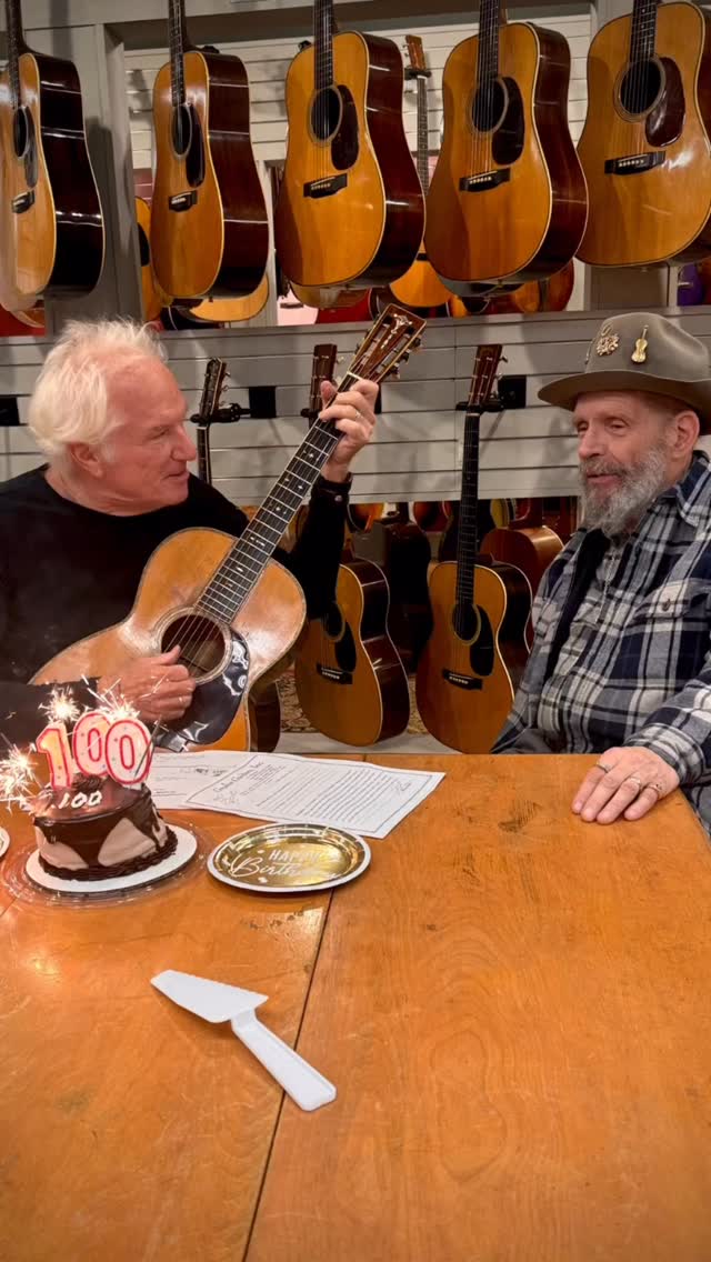 CRAZY DAY…. One minute I was on the 3rd floor of Gruhn Guitars talking to George about the upcoming 100th Anniversary of my 1926 000-45 Martin that I bought from him 47 years ago, (more on that in a few weeks in 2026), and the next thing ya know I’m being summoned by George, the director, producer and film crew to the 1st floor, signing release forms, getting mic’d up and spending 30 minutes being woven into a lifetime documentary being made on George, the history of @gruhnguitars and his place in the vintage instrument world… you can’t make this stuff up… Tommy Emmanuel, Vince Gill, Amy Grant, Muriel Anderson, etc., had already been interviewed …. then me and George….. hysterical ….. but I’m humbled and honored that George asked me to be in it…. I guess that’s why some of my friends call me Forrest Gump 😂😂😂. Thanks George and shout out to @juliopinho7 for being my friend, repair tech and wing man for all the videoing. #gruhnguitars #vintageguitars #vintage #martinguitars #martin00045 #100thanniversary