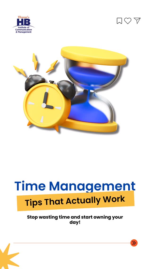 ⏳ Time doesn’t wait — but you can stay ahead.
At Bhavan’s College, we believe smart time management is the key to productive learning and a balanced student life.
Prioritize well, plan better, and make every minute meaningful. ✨📚
📘 Visit us: www.hbicm.in
📞 Call now to book your seat:
+91 9727272724 | +91 7435013131
#BhavansCollege #timemanagement #studentsuccess #studysmart #collegelife #productivitytips #dailyhabits #worksmart #educationmatters #growwithbhavans #focusandachieve #smartplanning #studentgoals
