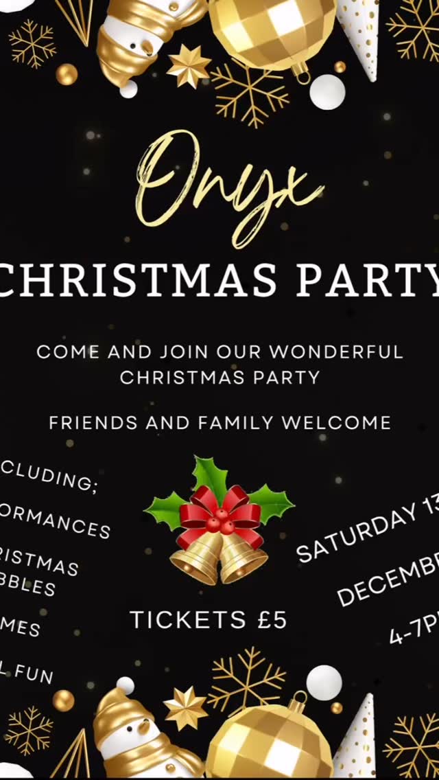Today is the day. If you would like to join us for our wonderful Xmas party, there are just a few tickets left. Can’t wait to watch our amazing students perform and we have some fun games and yummy nibbles to keep you all entertained #xmasparty #performers #games #xmasnibbles #onyxfamily