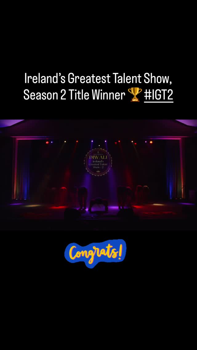 Cheers to Winner @dancing_dynamites0 🏆 🎊
Diwali 2025 Ireland’s Greatest Talent Show, Season 2 Title Winner - Dancing Dynamites🏆
Watch complete video on YouTube, link in bio 🔗
#dublincelebrations #dublin #igt2 #ireland #diwali