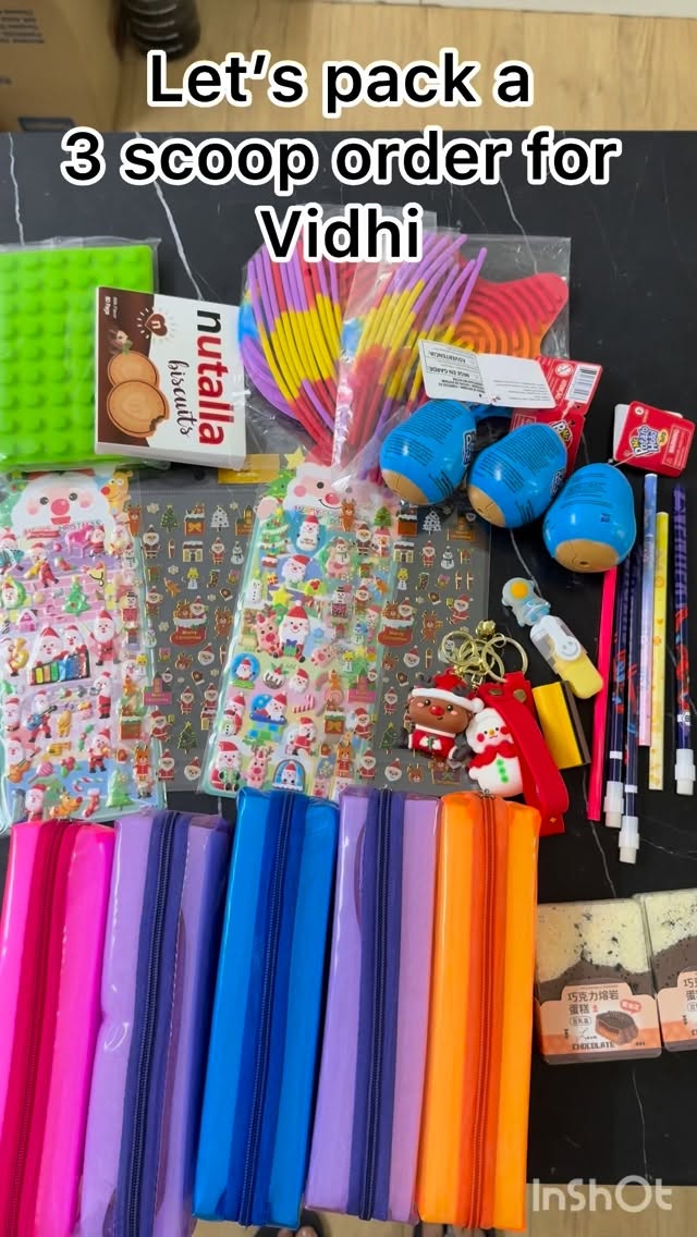 Our scoops are doing so well. This is an order for Vidhi 3 scoops divided into two boxes for her daughters!!!
Team them up with some Christmas night suits and you are all set!