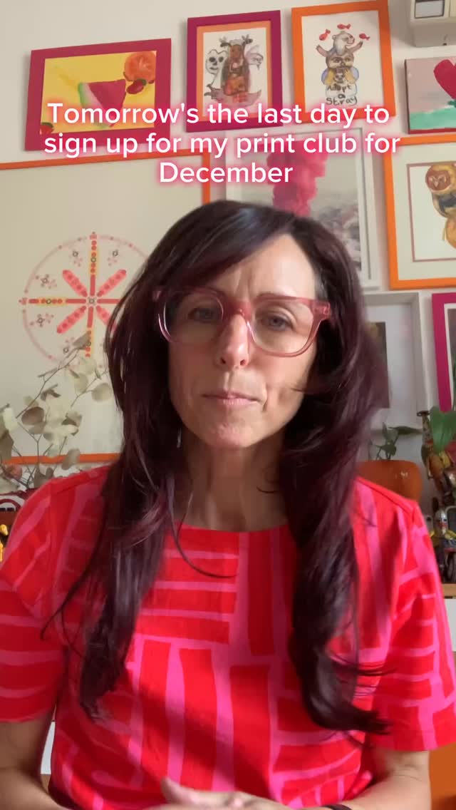 I know - it’s my talking head!
I’m on TikTok talking these days, and today I’m talking about my print club - The Maximalist Mailer.
I’ll be sending out a print and a card or sticker and a letter once a month to anywhere in the world for 15 Aussie bucks.
Join the club at lucindacrimson.com > print club 🧡
#printclub #mailclub #snailmail #australianartist #stickerclub #retroaesthetic #maximalism #smallbusiness