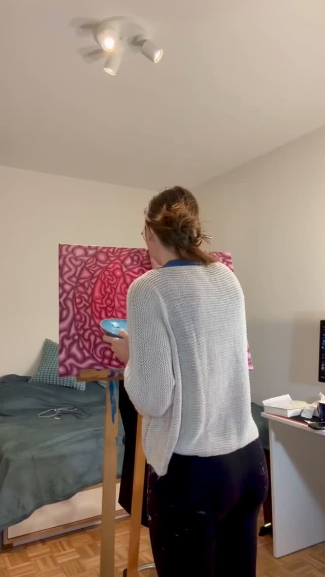 The foundation for the last part #abstractart #creativejourney #artinmotion #timelapse #acrylicpainting #inspirecreativity #colorfulart