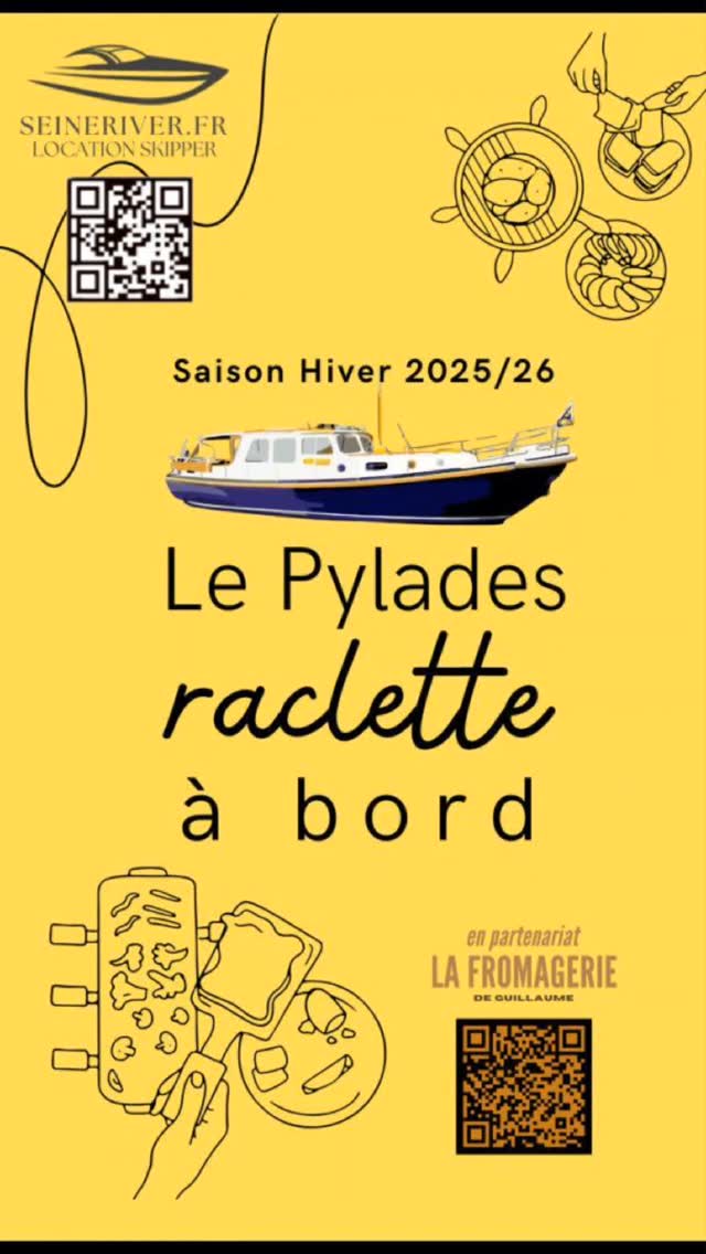 Le cadeau parfait existe, et il est ultra gourmand ! 🎁⚓️
L'expérience Raclette la plus exclusive de l'hiver est de retour, et elle sent bon le terroir ! 🧀⛵️
À bord du magnifique yacht privé Le Pylades, profitez de 2h30 d'évasion chaleureuse, avec un panorama unique sur la Seine.
Mais une raclette ne serait rien sans des fromages d'exception ! avec notre partenaire @lafromageriedeguillaume, qui sélectionne pour vous la meilleure charcuterie et les fromages affinés qui feront de votre croisière un moment gastronomique inoubliable.
Ce qui est inclus dans votre cocon privé chauffé :
Le Pylades privatisé avec Skipper (pour 4 à 8 personnes).
Raclette all inclusive et boissons à discrétion.
Les saveurs artisanales de la Fromagerie de Guillaume.
C’est le Bon Cadeau parfait pour la saison Hiver 2025/26 !
➡️ Réservez votre table flottante et gourmande dès maintenant (lien en bio)
https://www.seineriver.fr/product-page/boncadeaux
#raclette #CroisierePrivée #LaFromagerieDeGuillaume #produitslocaux #Yvelines #SeineRiver #YachtPylades #FromagesAffines #Gourmandise #PortIlon #CadeauGourmand #hiverauchaud