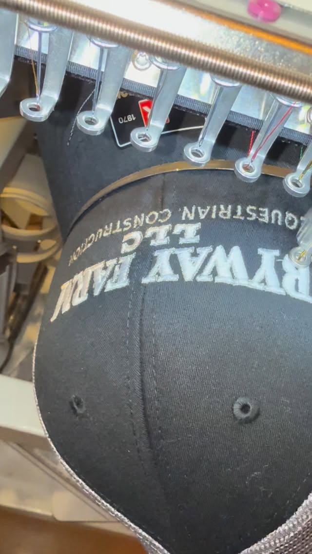 And another 11 out the door @bywayfarmllc_construction #embroidery #customembroidery #riverfrontdesigncreations #customized #baseballcap