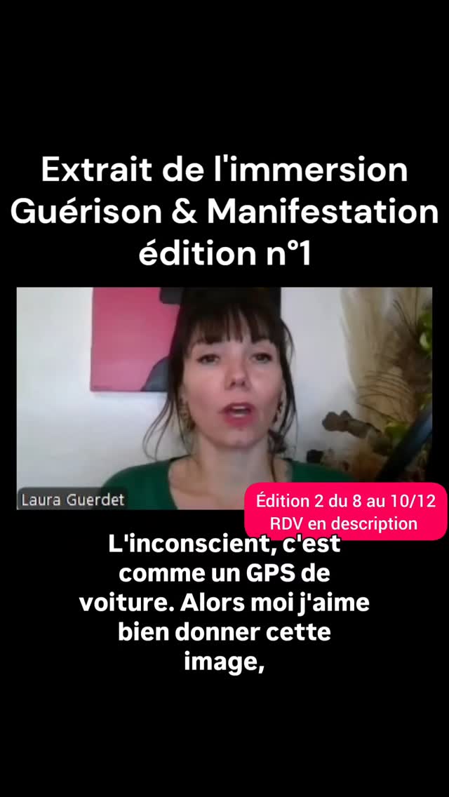 🌟 Votre inconscient c'est votre GPS intérieur !
Il vous influence au quotidien au travers de vos comportements / décisions et régit environ 90% de votre vie.
Il est principalement câblé sur le passé et il renferme un tas d'informations sur vous, votre personnalité, vos capacités, votre potentiel... Et ce, depuis que vous existez. Votre inconscient c'est un peu comme une boîte noire.
Il a également enregistré toutes vos expériences des plus agréables jusqu’aux plus douloureuses (blessures, traumas, expériences négatives...).
Il vous protège à sa façon, et n'aime pas le changement. Il préfère vous maintenir dans ce qu'il connaît (un enfer connu), plutôt que de vous aventurer dans un paradis inconnu.
Si vous ne le "mettez pas à jour", il vous dirigera vers le même type de situations, de personnes (qui ressemblent dans leurs blessures à papa ou maman). Ce qu'il faut comprendre c'est que votre inconscient renferme des parts de vous, des mémoires et l'une d'entre elles (votre enfant intérieur·e) détient un fort pouvoir de manifestation.
Mais si cette mémoire est blessée et est encore prisonnière d'un passé non digéré, elle continuera de rejouer ses blessures dans votre vie d'aujourd'hui.
Votre inconscient peut vous pousser à répéter certains schémas par automatisme, soit :
- car il a enregistré une donnée du passé qu'il a jugé comme dangereuse,
- car c'est ce qu'il connaît et par définition, c'est son référentiel,
- car il recherche chez l'autre ce que vous avez besoin de guérir en vous.
Un inconscient sain et équilibré permet une vie plus alignée car en adéquation avec les aspirations de votre cœur et non plus en résonance avec vos blessures d'enfance.
C'est pour cela qu'il est important d'aller rencontrer, d'apaiser et de "mettre à jour" les parts de votre inconscient qui souffrent en silence. À l'image de votre GPS intérieur que vous actualisez pour être guidé au mieux ❤
👉 Du 08 au 10 décembre je vous offre une immersion en ligne et gratuit "Guérison et Manifestation". Et ce, pour comprendre le fonctionnement de votre inconscient, rencontrer la part de vous qui manifeste tout et débloquer votre pouvoir de manifestation.
Lien d’inscription en bio.