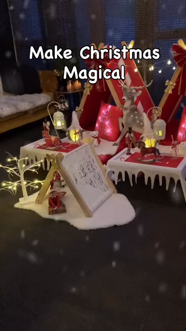 Forget the naughty list, you’re on the nice list! ✨ This is how you level up Christmas Eve. #christmassleepover #teepeesleepover”