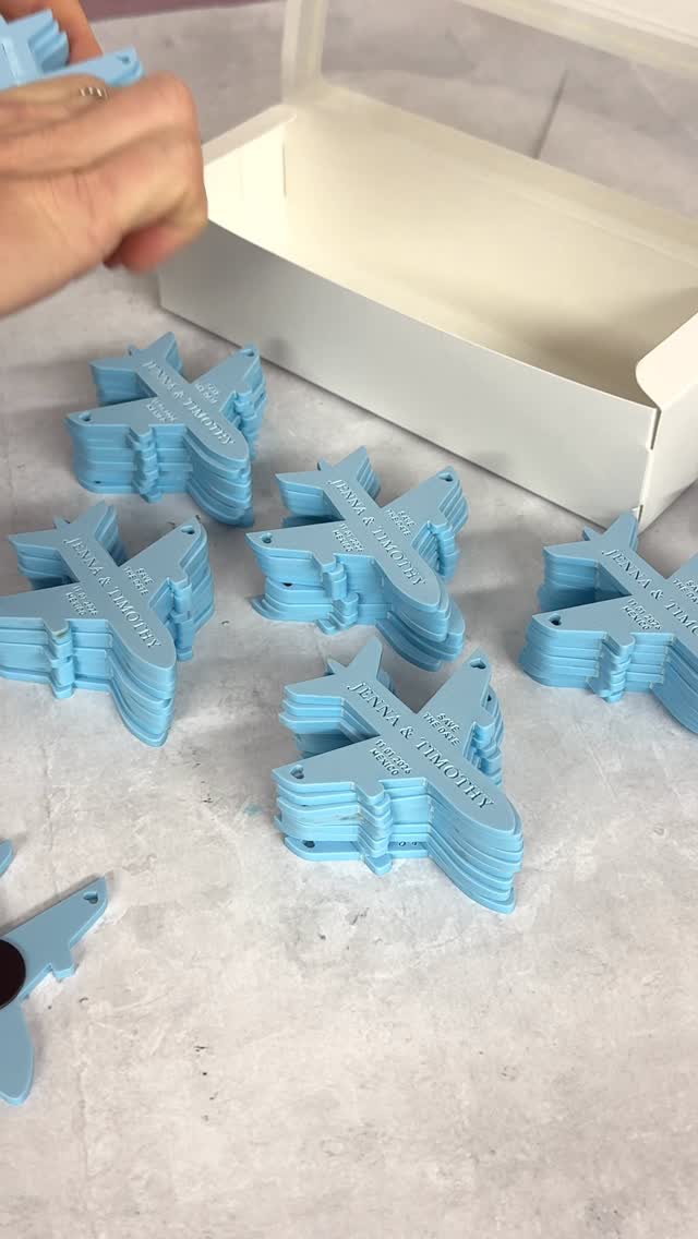 Something blue 🩵 set the vibe for your destination wedding with these magnetic save the dates ✈️
A keepsake your guests will treasure on their fridge forever✨
Choose from 18+ colours in matte acrylic, mirror acrylic or wood (sky blue matte acrylic shown in this video!)
SHOP via link in bio 🛍️🛒
#destinationwedding #destinationweddings #savethedate #packwithme #savethedates #2027bride #bride
Magnetic save the dates | save the date keepsakes | travel themed wedding | engaged | bride to be