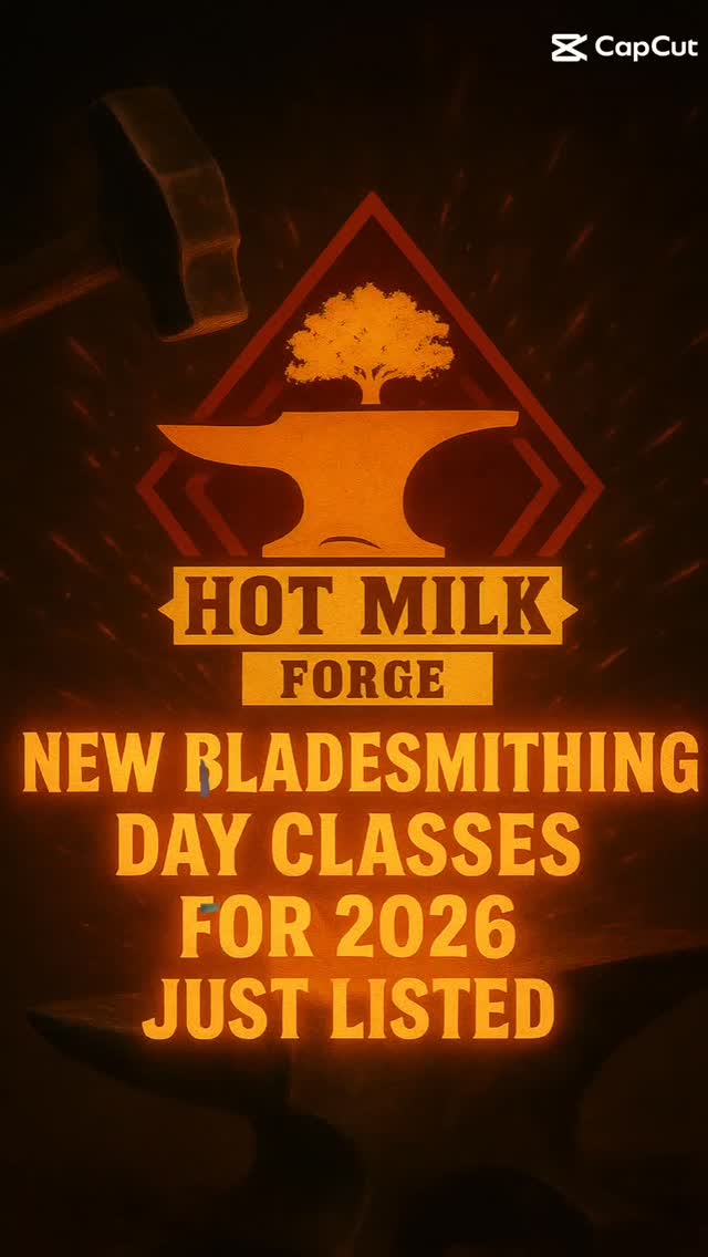 Dancing lesson aren't part of the course 🕺🏻
book your place @ www.hotmilkforge.com
#learntoblacksmith #blacksmithingclasses #mindfullness #forgedinfire #damascus #patternwelding #blacksmith #ironwork #sanmai #hotmilkforge #irishblacksmith #eveningclasses #bladesmithing