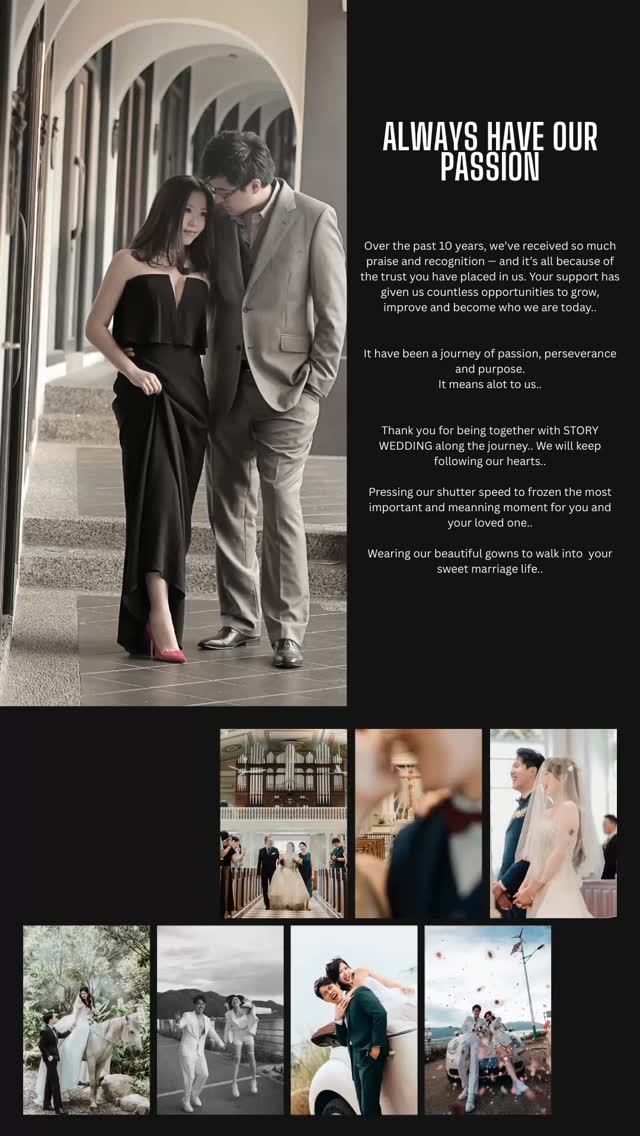 The Last Wedding Event in 2025!
Yay! STORY WEDDING IS TURNING 10❤️
We are so excited to announce that, to thank all the lovely customers, we are having our 2nd round and also 2025 last wedding event - “STORY WEDDING 10 Years Anniversary Celebration with Christmas Pajamas Party”
Date and Time: 6th and 7th December 2025, 11am-8pm
Location: STORY WEDDING boutique
RSVP now via WhatsApp +65 88285277 with your names
Or click our bio
Why so many couples having Story Wedding? All of you know, Cosy+No Hard Sell+Just Enjoy Your Moment❤️
RSVP with us, you will get your lovely gift on that day 🎁
FREE Entrance and Refreshment will be provided 🫕🍡🍧🍭🍮🍹
Some more, we will be having many lovely vendors joining us, those wedding related service will be ready for you on that day too, you are well taken care by us❤️
@storywedding.sg
@storywedding.images
@weddinggownsingapore
@musicaltouch.sg
@eternalredbonds
@flower_paradisesg
… and more to come!
There will be a beautiful venue decor set up and styling at our boutique as an inspiration for all newlyweds! ❤️
Grateful words from our Director June:
Over the past 10 years, we’ve received so much praise and recognition — and it’s all because of the trust you have placed in us. Your support has given us countless opportunities to grow, improve and become who we are today..
It have been a journey of passion, perseverance and purpose.
It means alot to us..
Thank you for being together with STORY WEDDING along the journey.. We will keep following our hearts..