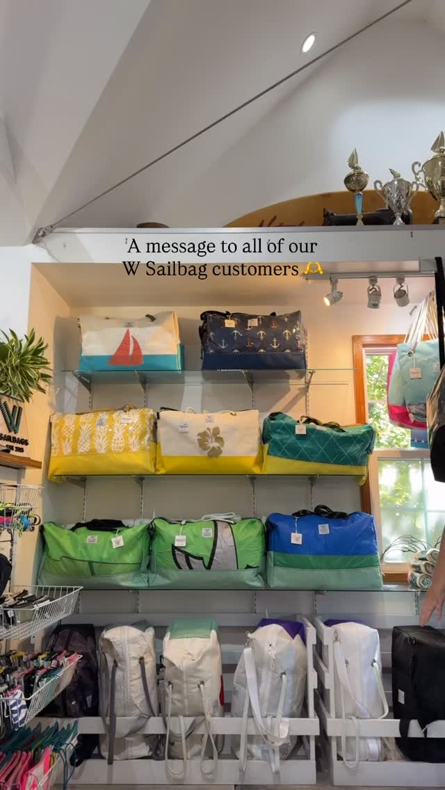 If you have ever purchased a W Sailbag, this message is for YOU. We appreciate you!! Thank you for choosing to shop local 🇧🇸