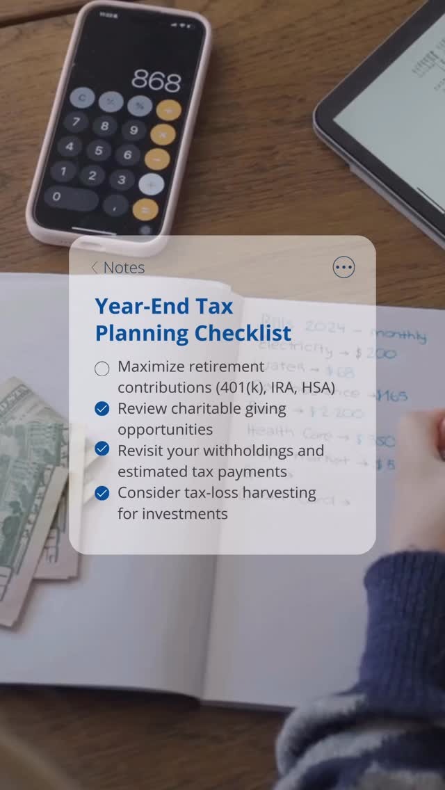Year-end planning isn’t just about closing the books, it’s about opening opportunities.
From maximizing deductions to reviewing your investments, November and December are key months to ensure your money is working efficiently for you.
At Your Planning Partner, we help clients build tax-smart strategies that align with their goals — so they can step into the new year feeling organized, confident, and prepared.
📩 Let’s make sure your plan is ready for 2026. Visit yppllc.com to get started.