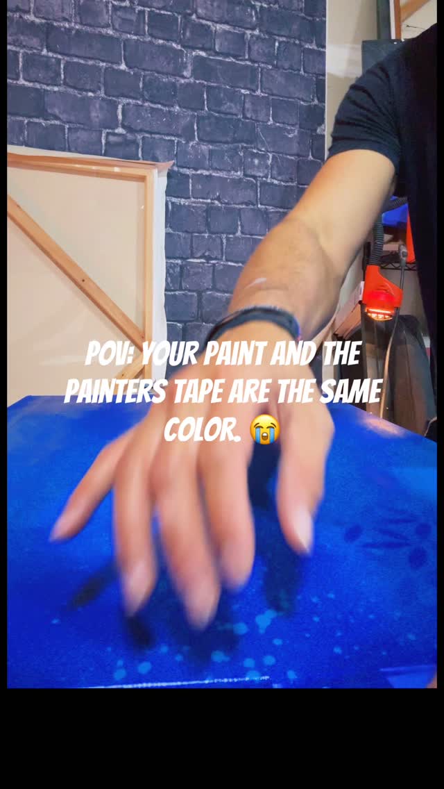 Whose idea was it to make the tape the SAME color as my paint?! 😂