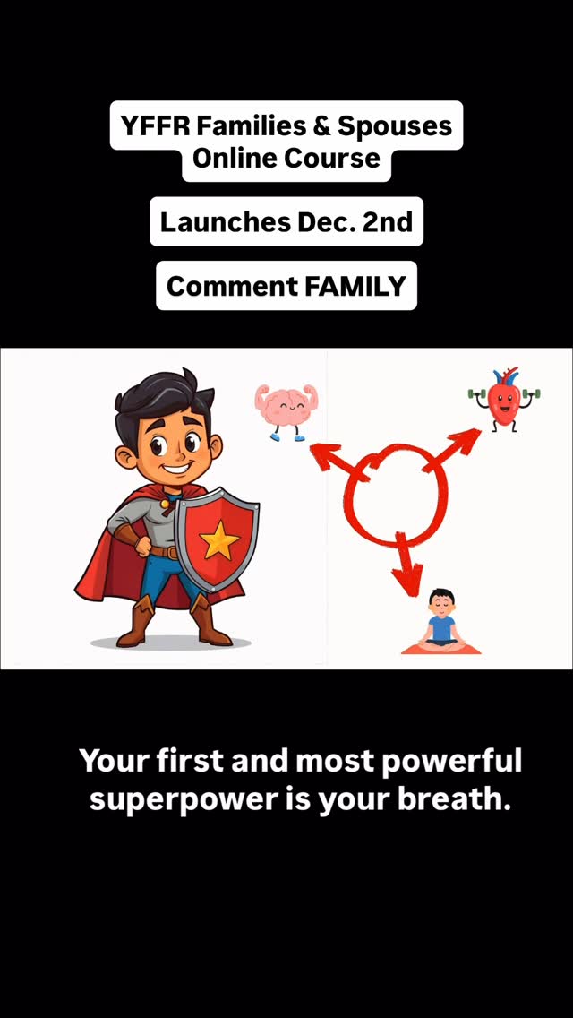 Check out this segment from YFFR’s new families & spouses course! It will be LIVE Dec. 2nd. Join us as a community to complete this course in 3-weeks. We’ll have live calls, community portal, and prizes! Comment FAMILY or check out the link in our bio. When you join the waitlist you’ll get a free coloring book and all the info for signing up! #yogaforfirstresponders #resiliencetraining #kidsyoga #familyyoga #onlineyoga
