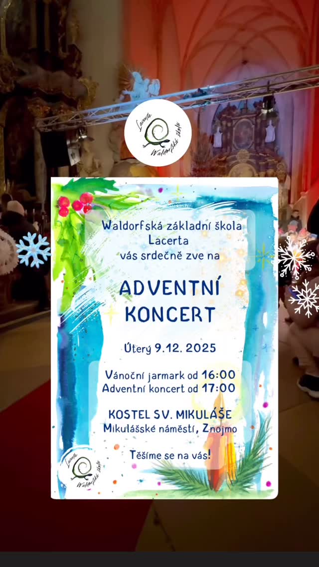 Dovolujeme si vám s radostí připomenout náš adventní koncert, který se uskuteční
v Mikulášském kostele dne 9. 12. 2025.
Děti se na vystoupení pečlivě připravují.
Budeme moc rádi, když přijdete prožít chvíli klidu a krásné adventní atmosféry.
Těšíme se na vás. 🎄
#advent #vanoce #waldorfpädagogik