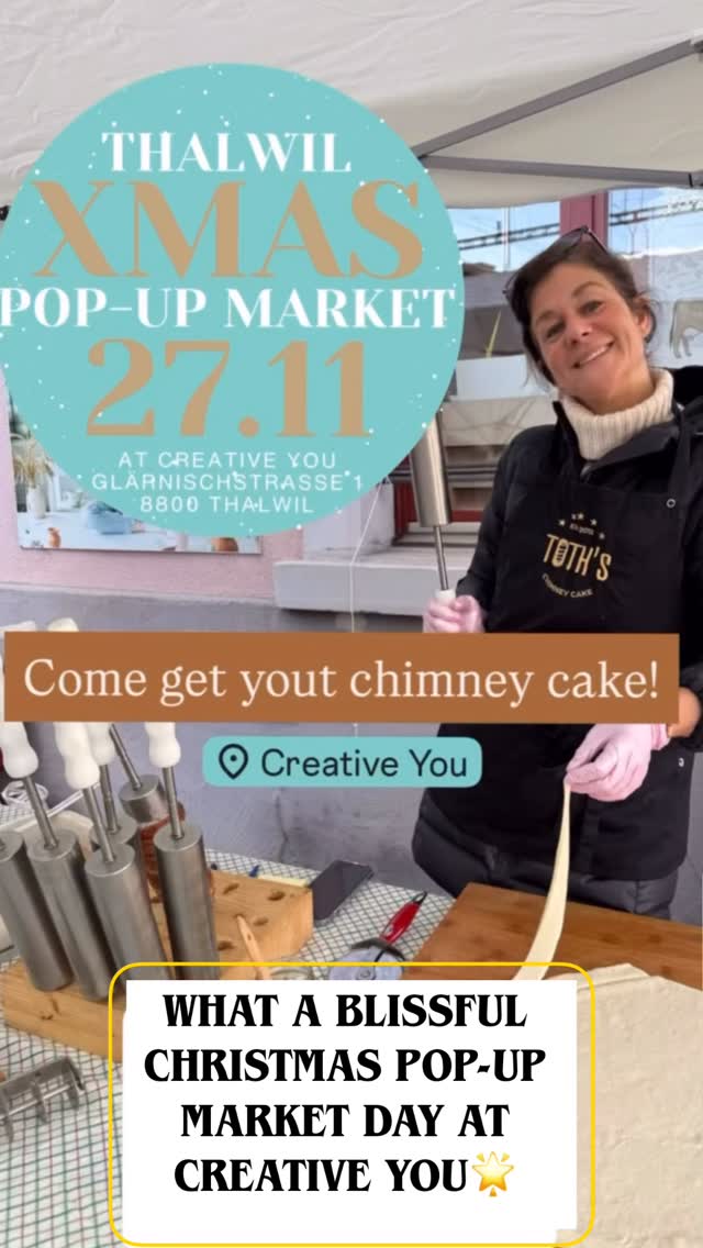 Everyone is melting🫠 even the snow⛄️ when Chimney Cake🍦 is on. A blissful day @creativeyou.ch 🌟💖 #christmas #fyi #fyp viral