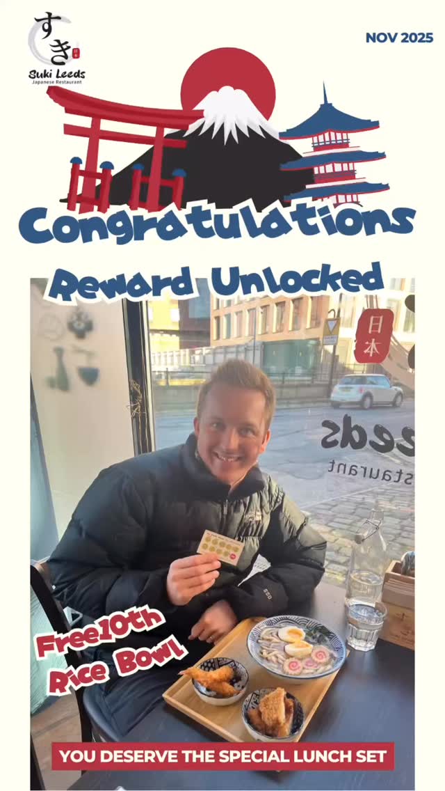 🎉 Big cheers to our superstar customer for unlocking his reward! ⭐️
Everyone has their own little tradition here — and this cutie always asks for my secret staff lunch every time he visits. 😋
So guess what? Your reward was literally what I eat! 😂💛
Thanks again — can’t wait to see you this week for more sneaky specials! 😉
#sukileeds #japaneserestaurant #leedsfoodie #japanesefood #sushilovers #tokyo #japan #leeds #loyaltyrewards #lunch