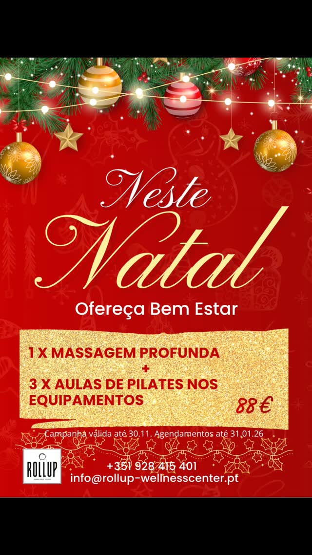 Para fazer um brilharete no Natal a oferecer o melhor presente de sempre! 🎁🎄 Peça o seu voucher: 928 415 401
#portimao #relaxamento #massagens #vidaequilibrada #cuidardesi #presentedenatal #presentecriativo #natal2025 #pilatesequipamentos #aulaspilates #pilatesportimao