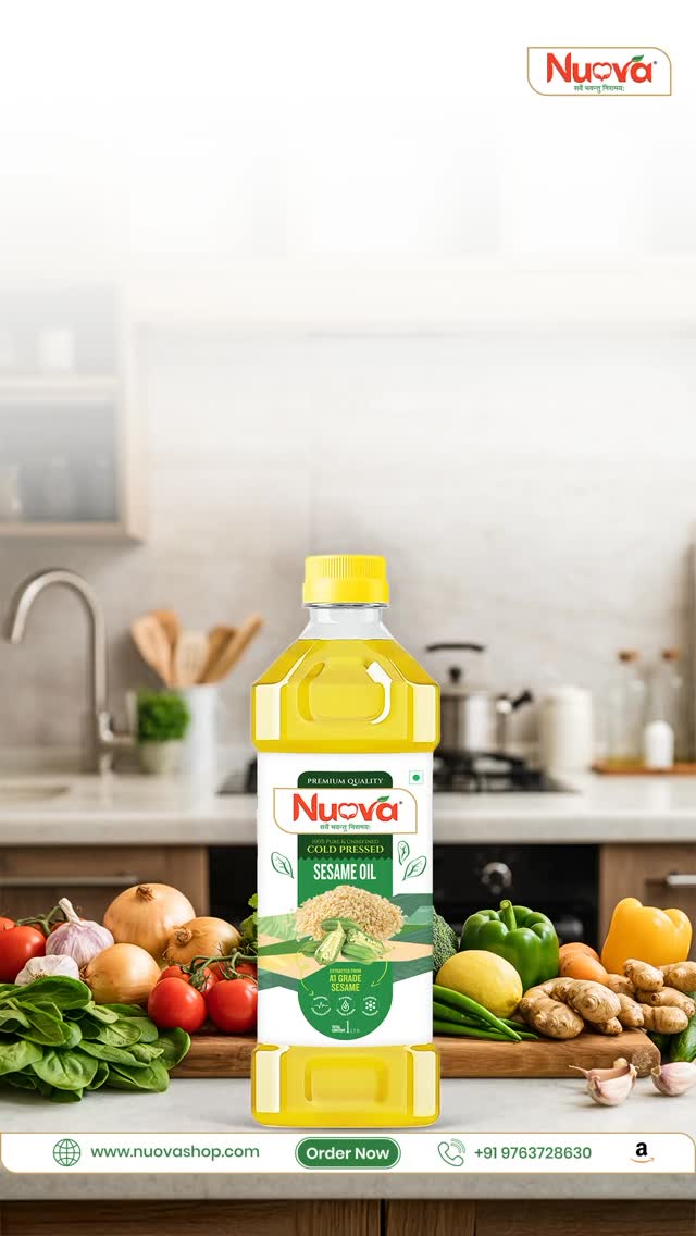 Sesame oil brings depth, warmth, and tradition to everyday cooking. 🌿
From daily sabzis to authentic South Indian dishes, Nuova Cold-Pressed Sesame Oil enhances flavour while staying pure and natural.
🛒 Shop Now: www.nuovashop.com
📞 Order On Call: +91 9763728630
📦 Also available on Amazon
⸻
Cold pressed sesame oil Pune, Til oil for cooking India, Pure edible sesame oil, Wooden pressed oils Maharashtra, Best oil for Indian cooking, Healthy cooking oils India
⸻
#nuovaoils #coldpressedgoodness #sesameoil #tiloil
#healthycookingindia #purefromnature #indiancooking
#punebrand #everydaywithnuova #foodreel #cookingreels #cooking