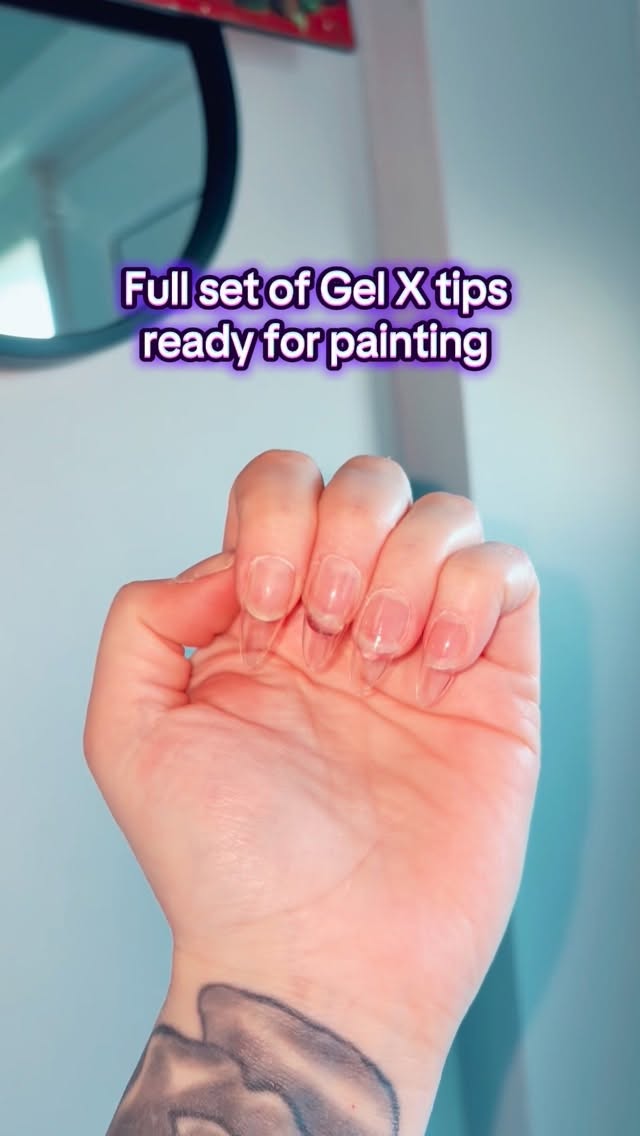 Full set of our Gel X nail extensions prepped and ready to paint if only I could decide on a design #nailsnailsnails #gelx #nailart #christmasnails #handpaintednails #nails #nailartist #pressonnails #christmasnailart #naildesign