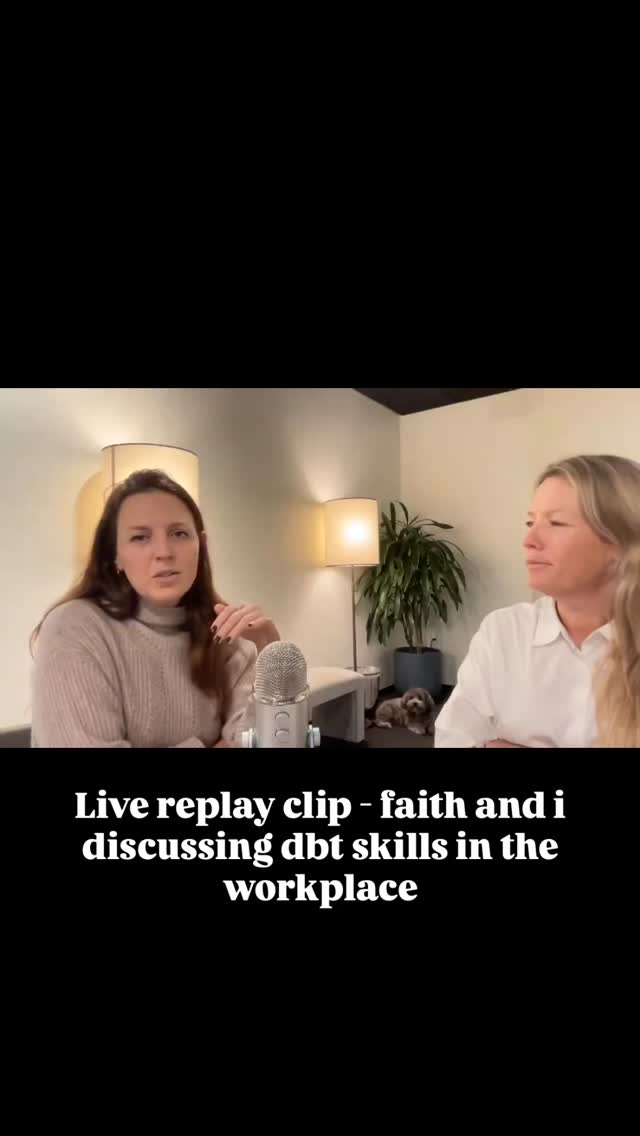 We had the chance to sit down and discuss putting some of the distress tolerance skills we've been talking about to use. #theskillspodcast
Curious to learn more? Watch the full replay on our FB or Youtube onpointporactice.
Do you use skills in the workplace?