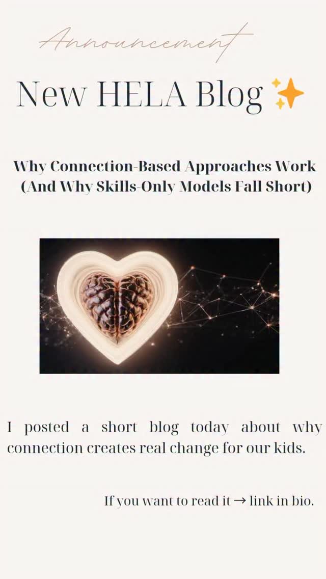 NEW HELA BLOG ✨
Today I shared something important about the way our kids actually heal…
and why “skills-only” approaches often miss the deeper transformation.
When we focus only on behavior, we miss the child.
When we focus on connection, the nervous system begins to open, regulate, and grow.
This short blog goes into:
• why connection creates real developmental change
• why ABA and skills-based models fall short
• why Floortime/RDI/Son-Rise spark engagement
• and how a parent’s presence becomes medicine for the brain
If you want to read it → link in bio 💛
New HELA Blog is now live.
#helamethod #autismmom #consciousparenting #neurodevelopment
#sensoryprocessing #floortime #rdi #sonriseprogram #autismjourney
#healingthebrain #nervoussystemregulation #polyvagaltheory
#mindbodyconnection #autismunderstanding #parentwisdom #autismhealing
#sensorykids #developmentaldelay #autismsupport #momsoftiktok
#holistichealing #childdevelopment #brainhealing #autismtherapy
#autisminspired #parentchildconnection #respectfulparenting
#gentleparenting #kidswithautism #healingjourney