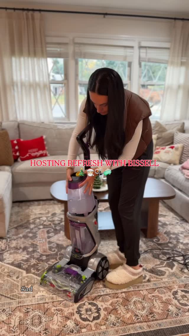#ad getting to host for the holidays? #BISSELLInsider 🎅🏼❤️🧼 using the @BISSELLclean ProHeat 2x Revolution Pet Pro to freshen up our carpets, couches, and more! between kids, pets, and company this season it’s easy to get overwhelmed by the mess. BISSELL products help me keep the house clean and hosting ready! not only easy to clean the carpets but plenty of attachments for the stairs, couch, and more so you can do so much with one machine! removing dirt and stains is quick and easy! I would say add this to your Christmas list but grab it before to be ready for your Christmas parties! Tap the link in my bio to shop their Black Friday sale, and get it for 26% off PLUS a free gift with your purchase! #BISSELLpartner #BISSELL