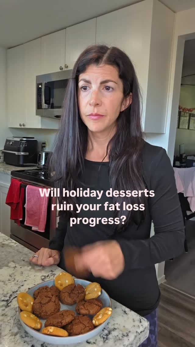 Avoiding dessert isn’t the problem…
But telling yourself you can’t have it is.
And I know this all too well, because this used to be me.
You’re getting ready for a holiday dinner and all day you tell yourself, “I’m not having dessert tonight.”
Dinner comes, you eat, and now dessert is on the table.
You’re still trying to be strong, pretending you don’t want any.
But in your mind, all you can think about is that slice of your favorite pumpkin pie that your grandma makes every year.
Eventually you give in & take a tiny bite off someone else’s plate, then another & another.
Before you know it you’ve had a couple slices, a cookie, & some chocolate on the side.
Now you feel stuffed, frustrated, and full of guilt.
But when you give yourself permission upfront to have the dessert you actually want, a few things happen:
🍪You’re satisfied instead of restricted
🍪You’re less likely to sneak bites or pick at multiple things.
🍪You stay in control instead of feeling out of control.
🍪You often end up eating fewer calories overall than when you resist and then binge, which is exactly keeps your progress moving forward toward your goals.
Overeating rarely comes from having the dessert.It usually comes from trying not to.
Want help navigating the holidays without restriction, guilt, or losing progress? Comment HOLIDAY and I’ll send you my free holiday guide!
#holidayhealthtips #holidayweightlossnotgain #holidayweightlosstips #nutritioncoachforwomen #sustainablefatloss