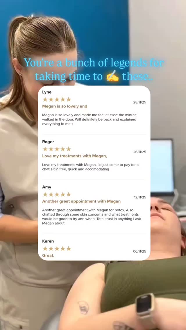 The one word review tickled me 🤣 but of all the words....
Your safe space is waiting, I'm here when you're ready. 🫶
Megan x
Dentist led aesthetics and skincare in Glasgow
#verifiedteviews #glowday #aestheticpractitionerglasgow