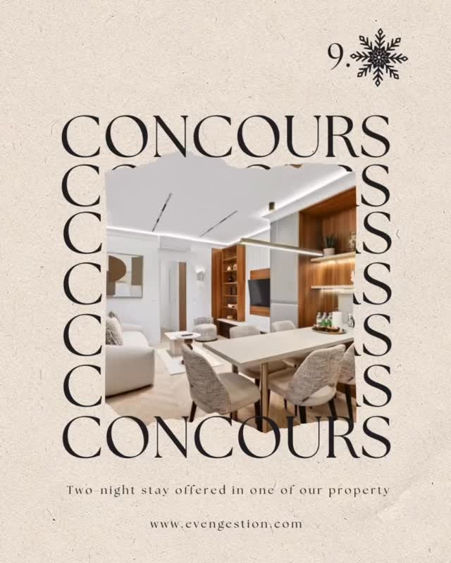 🎄 DAY 9 🎁
2 nights to win in one of our magnificent apartments in Paris! Discover the City of Lights like never before!!🗼🥐
To enter the giveaway:
1️⃣ Like this post ❤️
2️⃣ Tag the friends you’d love to enjoy a Paris cruise with 👇
3️⃣ Follow our account @evengestion ✔️
📅 Winner announcement: December 24
The winner will be announced here and then contacted via private message by our official Even Gestion account only.
⚠️ Beware of fake accounts!
Even Gestion will never ask for bank details or any kind of payment to participate or claim the prize.
Good luck and happy holidays ✨🎅
_______________________________
Deuxième surprise !
2 nuits à gagner dans l’un de nos magnifiques appartements à Paris! Découvrez la Ville Lumière comme jamais !!🗼🥐
Pour participer au tirage au sort et tenter votre chance :
1️⃣ Likez ce post ❤️
2️⃣ Identifiez en commentaire les personnes qui vous accompagneront 👇
3️⃣ Suivez notre compte @evengestion ✔️
📅 Tirage au sort : 24 décembre
Le/la gagnant(e) sera annoncé(e) ici puis contacté(e) en message privé par notre compte officiel Even Gestion uniquement.
⚠️ Attention aux faux comptes !
Even Gestion ne demandera jamais aucune information bancaire, ni aucun paiement pour ce concours.
Bonne chance à tous et joyeuses fêtes ✨🎅 #evengestion #calendrieravent #parisstay #winyourspot #concour #weekend #hollidays