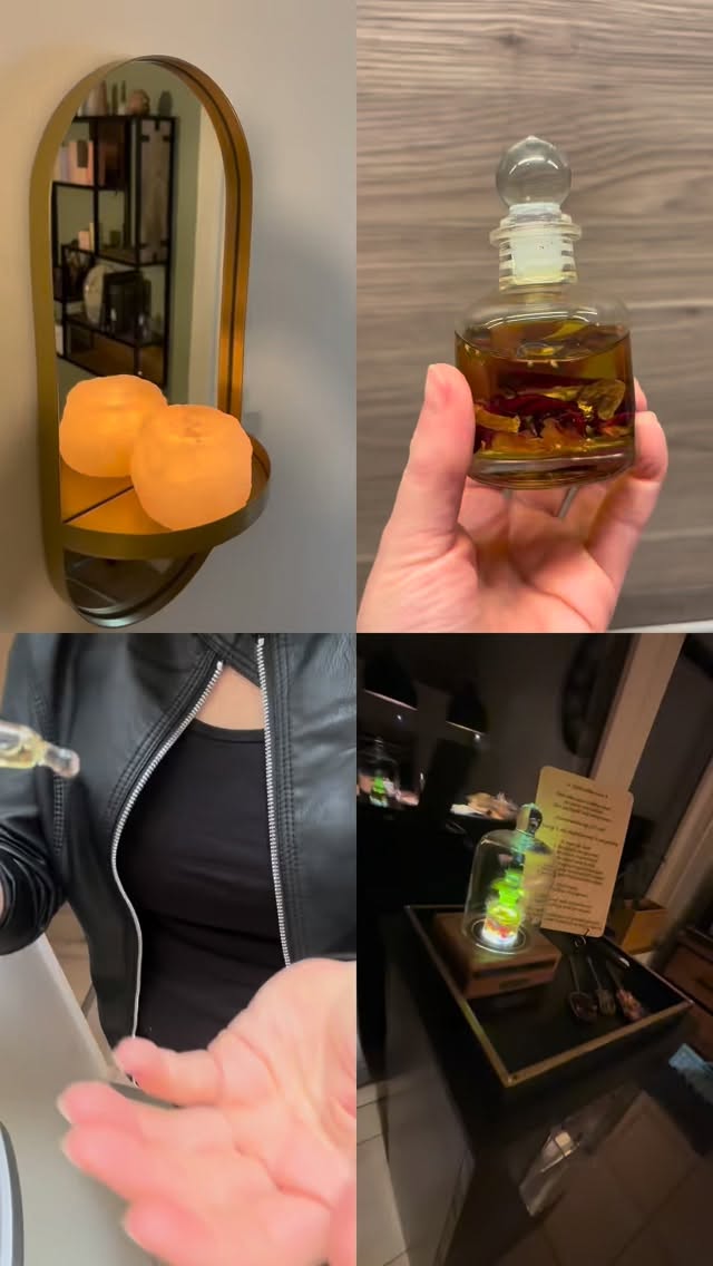 Zelfliefde-Olie — ontstaan uit fluistering, herinnering en heling
Deze olie is niet zomaar een creatie.
Ze is ontstaan in mijn geboortestad Roermond,
op het moment dat ik me verbond met een verhaal dat veel verder terugreikt dan ikzelf.
Tijdens het maken kwam steeds één naam terug: Catharina.
Een vrouw uit een tijd waarin intuïtie, zachtheid en kracht niet begrepen werden.
Een tijd waarin mensen, vrouwen én mannen, onterecht werden veroordeeld,
en waarvan de echo’s ook vandaag nog voelbaar zijn.
Hun energie was er stilletjes,
op een manier die me raakte zonder woorden.
En terwijl ik haar verhaal voelde,
opende zich ook mijn eigen familielijn.
De beweging door de generaties heen.
De stille plekken.
De kwetsbaarheid van mijn moeder,
de liefde die doorwerkt,
de heling die zich nu mag ontvouwen.
Zo werd deze olie een weefsel van verhalen:
van oude lagen die gezien wilden worden,
van kracht die ooit onderdrukt werd,
van liefde die terug naar de oppervlakte mocht komen.
Een unieke creatie, one of a kind,
die verleden, familie en heling met elkaar verbindt.
Vandaag mag deze olie voor zichzelf spreken,
als hart van mijn Signature Ritueel.
Een ritueel dat nu in mijn praktijk aanwezig is,
waar je zachtjes mag thuiskomen in jezelf.
Van 21 november tot 14 december is de olie daarnaast te zien tijdens de Hexpositie in Roermond,
waar haar verhaal, energie en heling samenkomen in die bijzondere context.