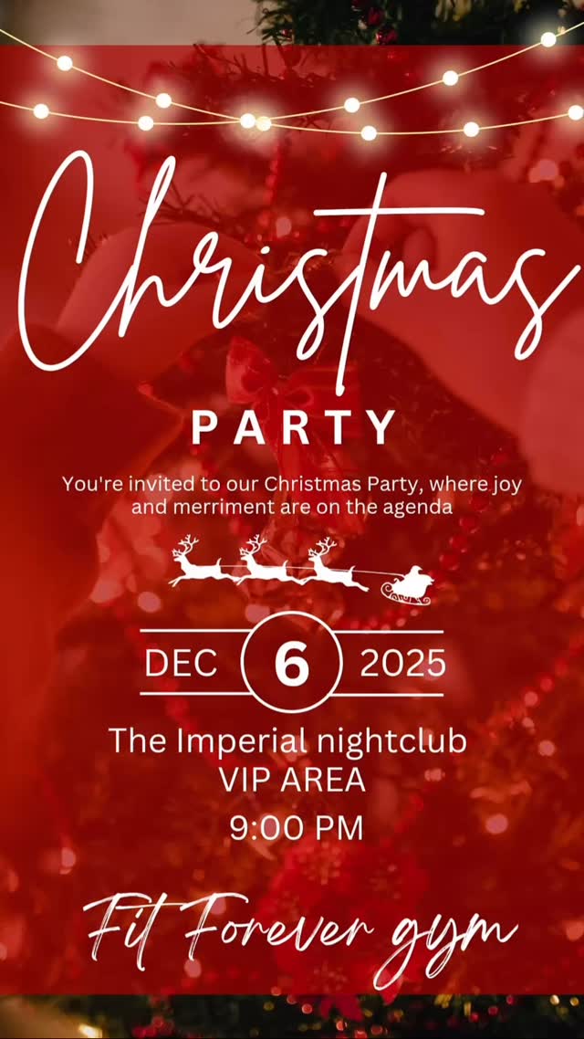 🎅 🎄Get Ready to Jingle All the Way🎄🎅
SAVE THE DATE - SAT 6TH DEC
@9 pm
Don’t miss out on the party of the Year!
Let’s celebrate all the hard work, gains, and achievements we’ve made together this year!
See you there!🫶💪🍷🎄