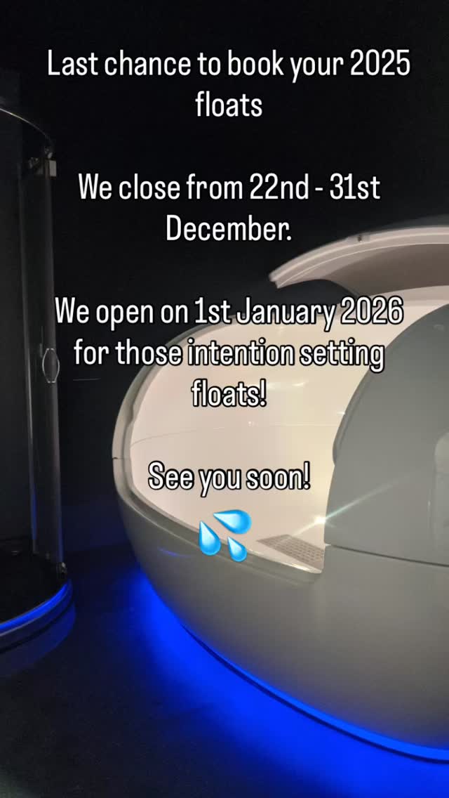 Our Christmas opening hours;
Our last day open this year will be 21st December
Closed 22nd-31st December
We open on 1st January 2026. Set a peaceful tone for your year. ๐
Gift cards still available for those last minute gifts ๐ง
#selfcare #floattherapy #floatstiontanks #rest #giftyourself